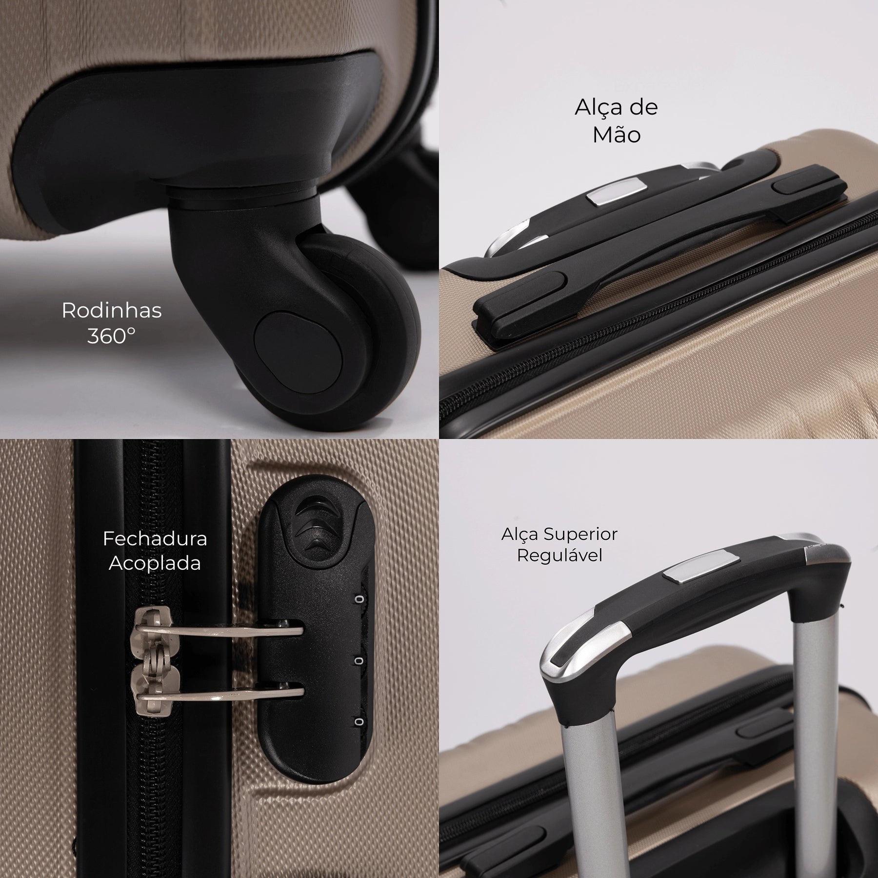 Conjunto de Malas P M G para Viagem Internacional